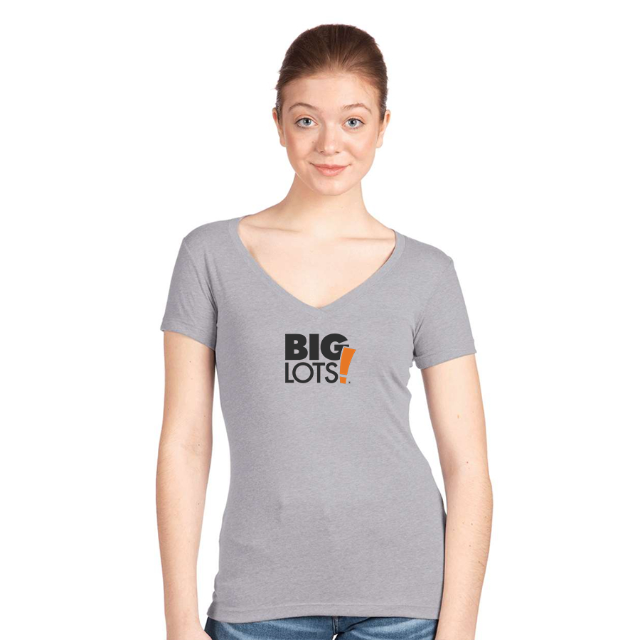 Women's Big Lots Logo Next Level V-Neck T-Shirt