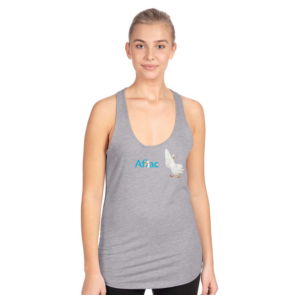 Women's Aflac Logo and Duck Next Level Ideal Racerback Tank