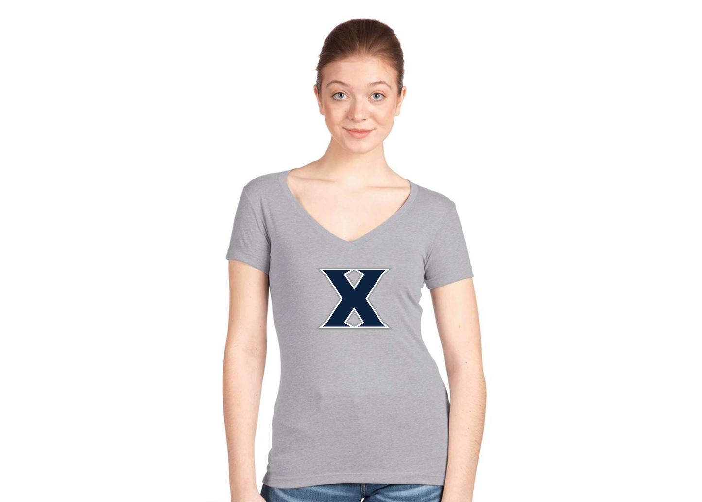Women's Xavier Musketeers Next Level V-Neck T-Shirt