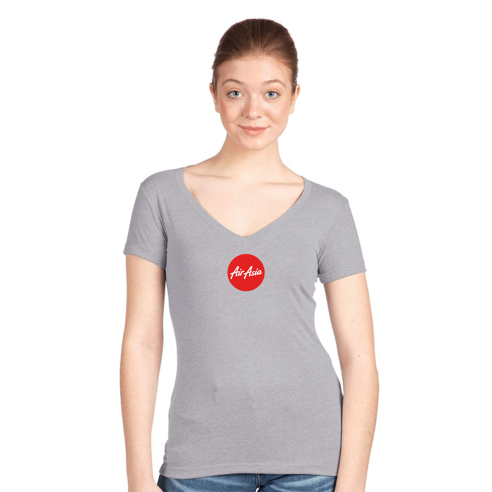 Women's Air Asia Logo  Next Level V-Neck T-Shirt