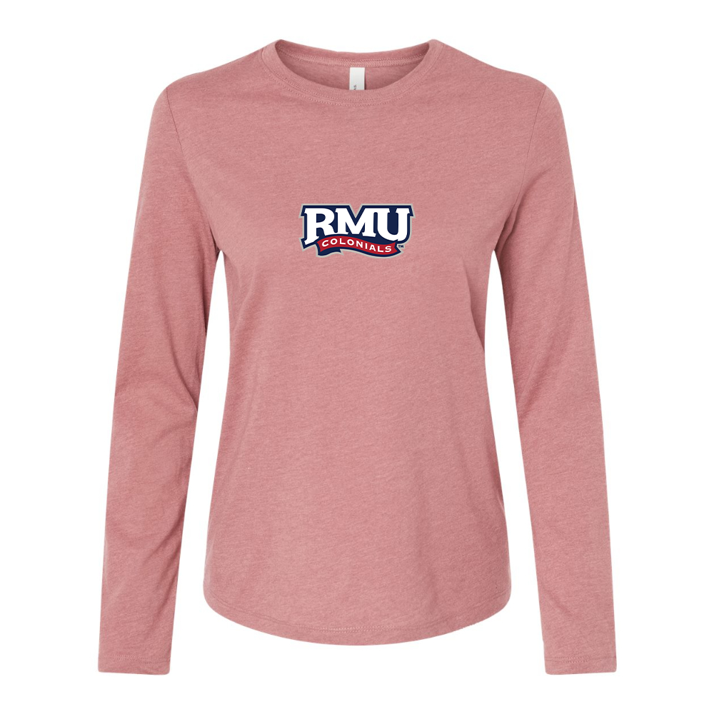 BELLA CANVAS Women’s Robert Morris Colonials Logo Jersey Long Sleeve Tee