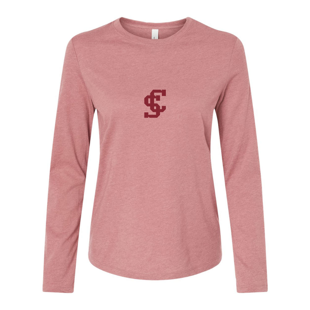 BELLA CANVAS Women’s Santa Clara Broncos Logo Jersey Long Sleeve Tee