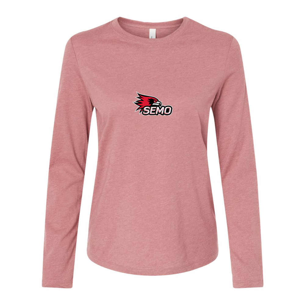 BELLA CANVAS Women’s SEMO Redhawks Logo Jersey Long Sleeve Tee