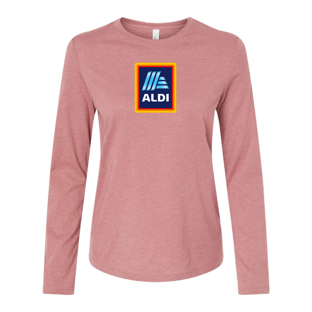 BELLA CANVAS Women’s Aldi Logo Jersey Long Sleeve Tee