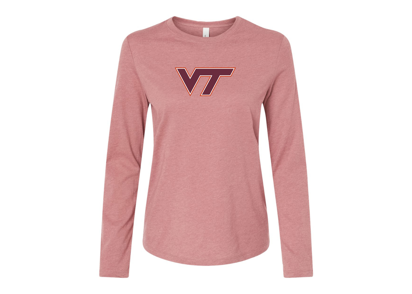 BELLA CANVAS Women’s Virginia Tech Hokies Jersey Long Sleeve Tee