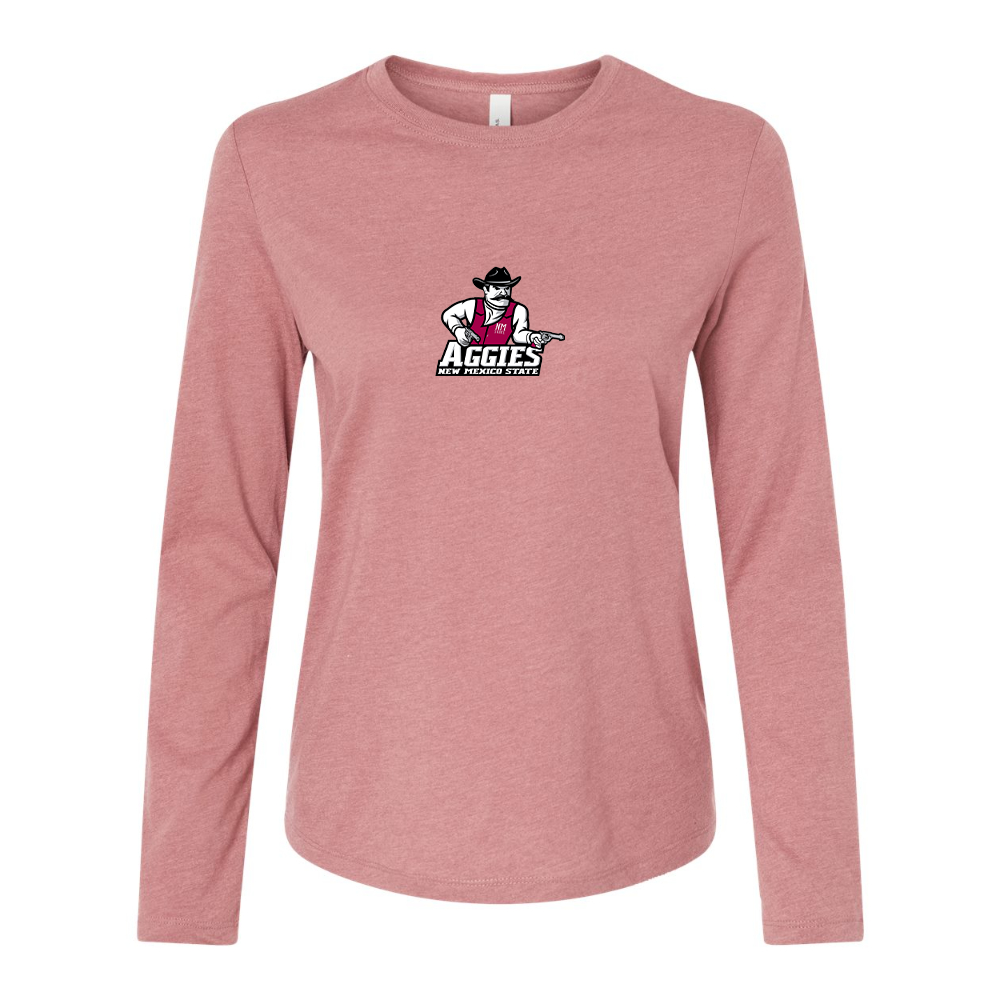 BELLA CANVAS Women’s Aggies New Mexico State Logo Jersey Long Sleeve Tee