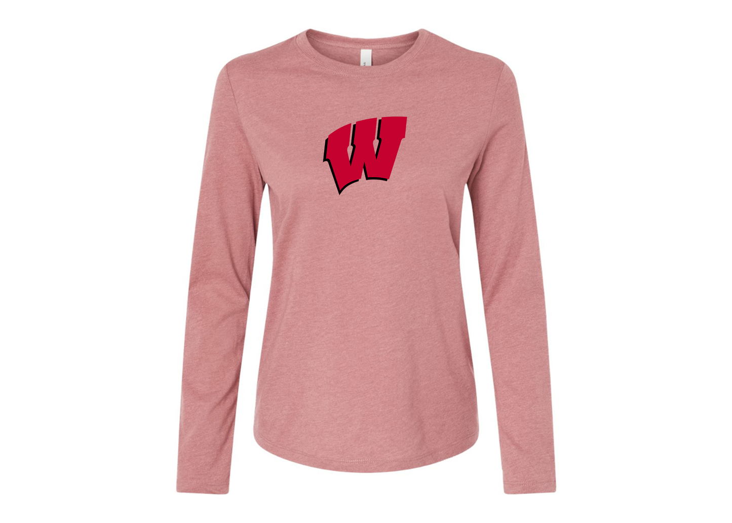 BELLA CANVAS Women’s Wisconsin Badgers Jersey Long Sleeve Tee