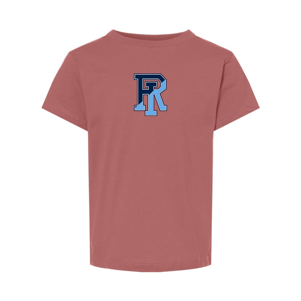 Rhode Island Rams Logo BELLA  CANVAS Toddler Jersey Tee