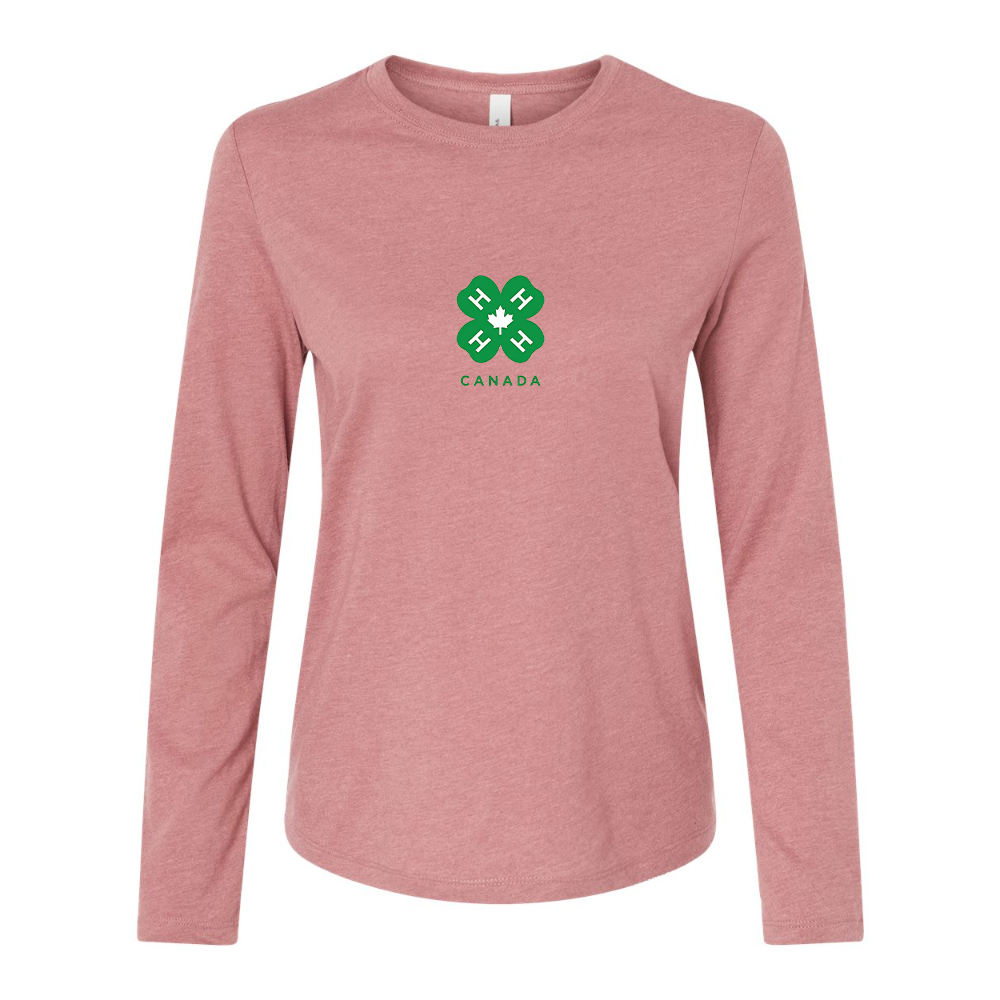 BELLA CANVAS Women’s 4H Canada Logo Jersey Long Sleeve Tee