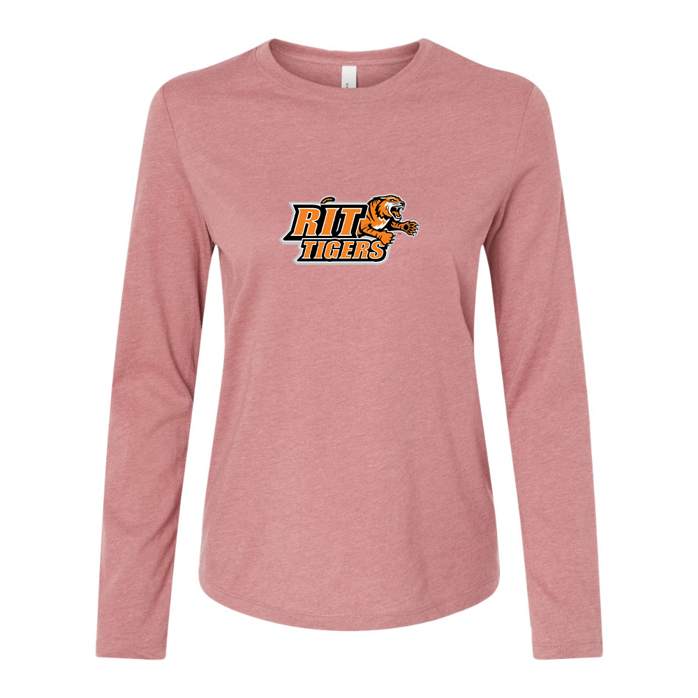 BELLA CANVAS Women’s RIT Tigers Logo Jersey Long Sleeve Tee