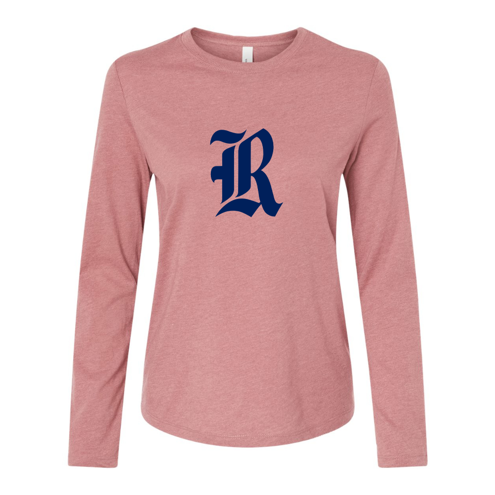 BELLA CANVAS Women’s Rice Owls Logo Jersey Long Sleeve Tee