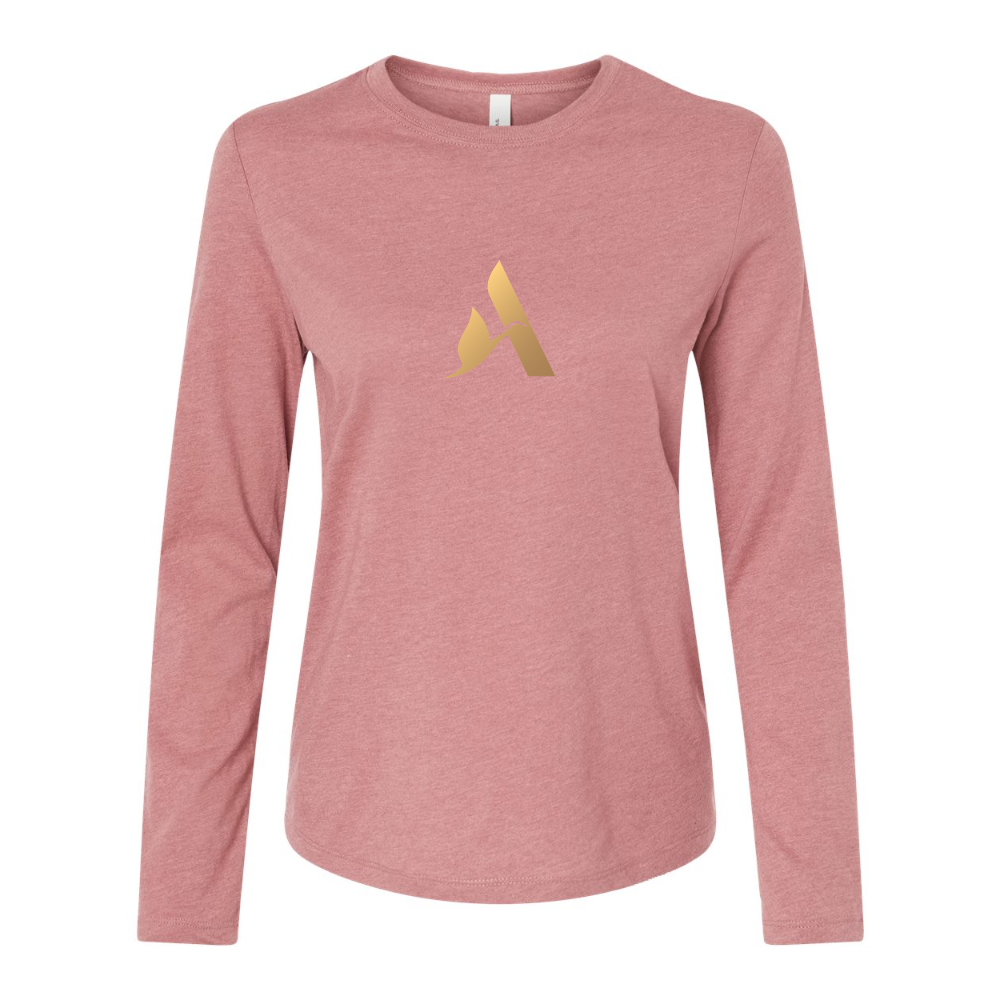 BELLA CANVAS Women’s Accor Golden Logo Jersey Long Sleeve Tee
