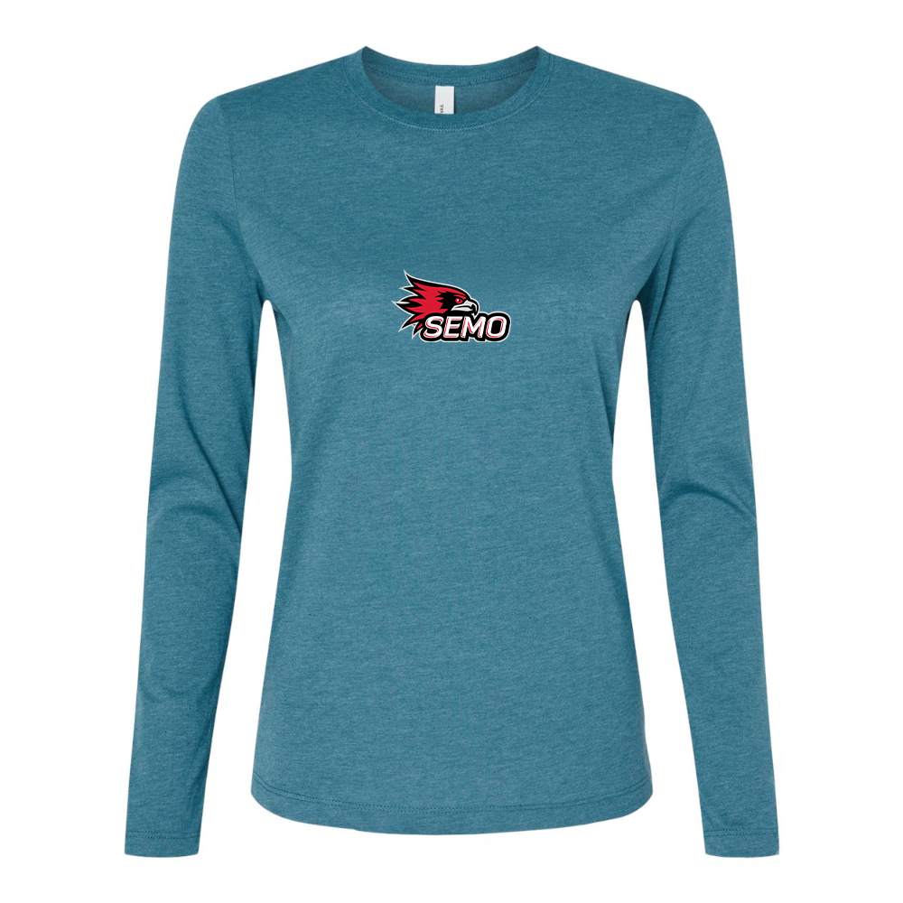 BELLA CANVAS Women’s SEMO Redhawks Logo Jersey Long Sleeve Tee