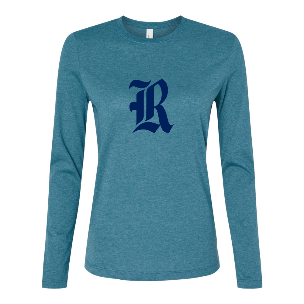 BELLA CANVAS Women’s Rice Owls Logo Jersey Long Sleeve Tee