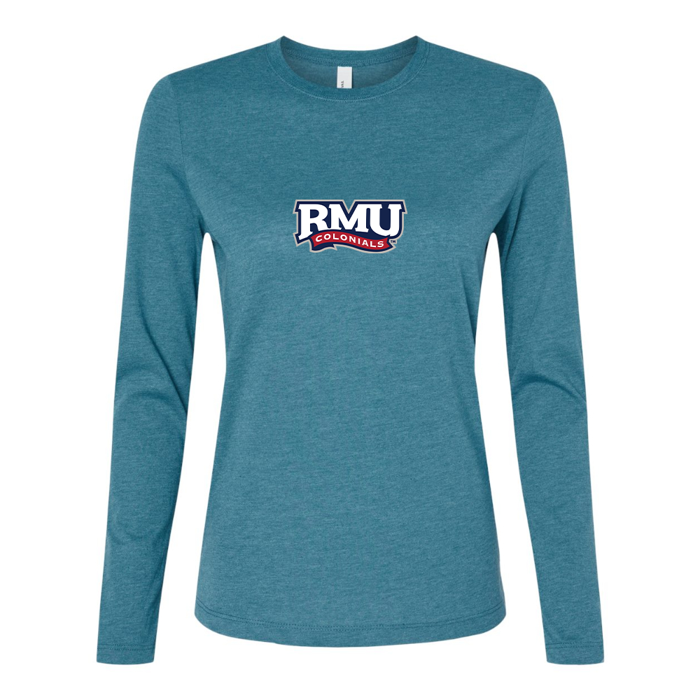 BELLA CANVAS Women’s Robert Morris Colonials Logo Jersey Long Sleeve Tee