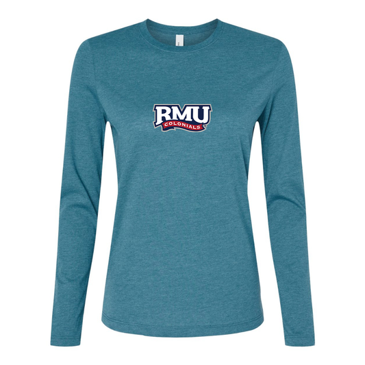 BELLA CANVAS Women’s Robert Morris Colonials Logo Jersey Long Sleeve Tee