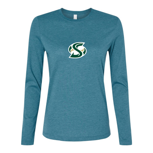 BELLA CANVAS Women’s Sacramento State Hornets Logo  Jersey Long Sleeve Tee