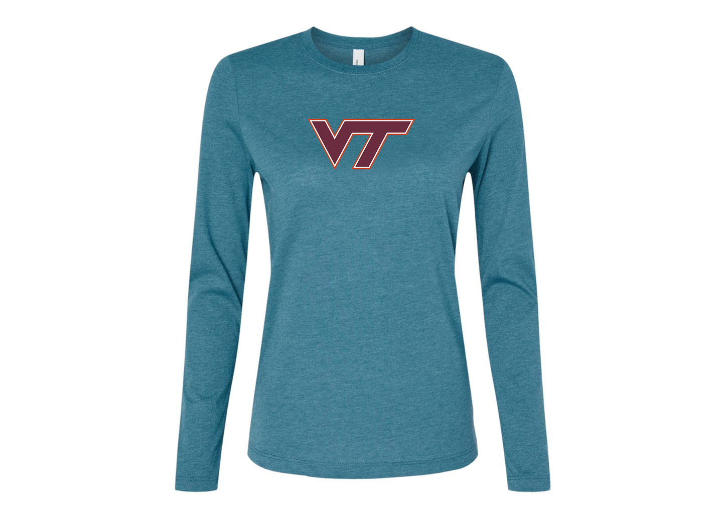BELLA CANVAS Women’s Virginia Tech Hokies Jersey Long Sleeve Tee