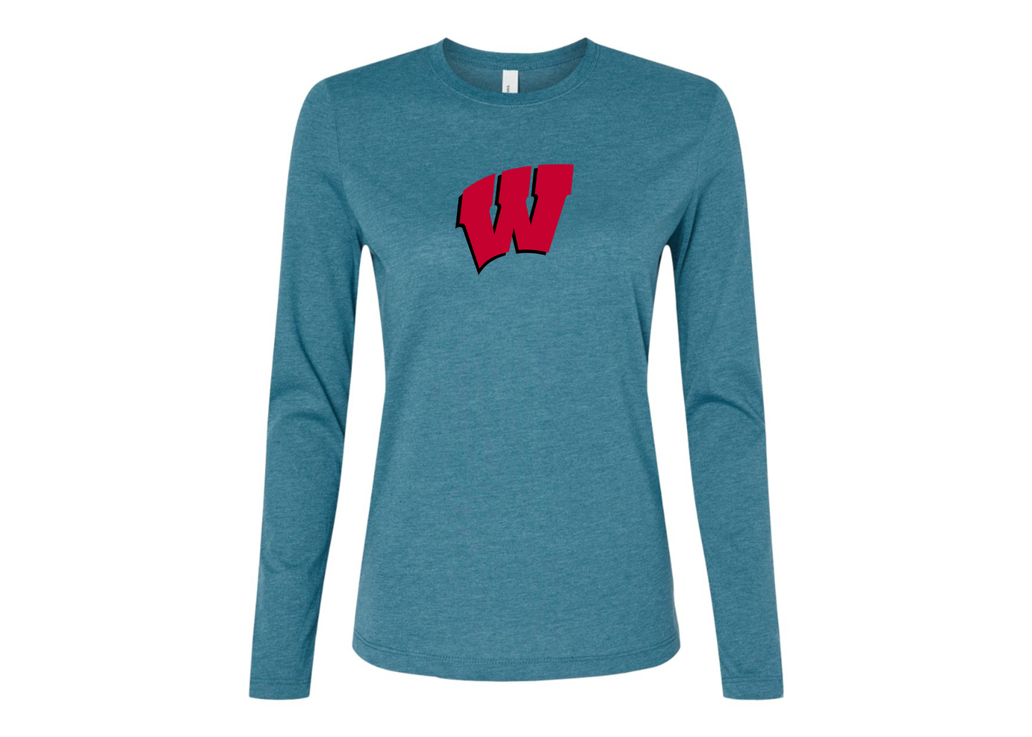 BELLA CANVAS Women’s Wisconsin Badgers Jersey Long Sleeve Tee
