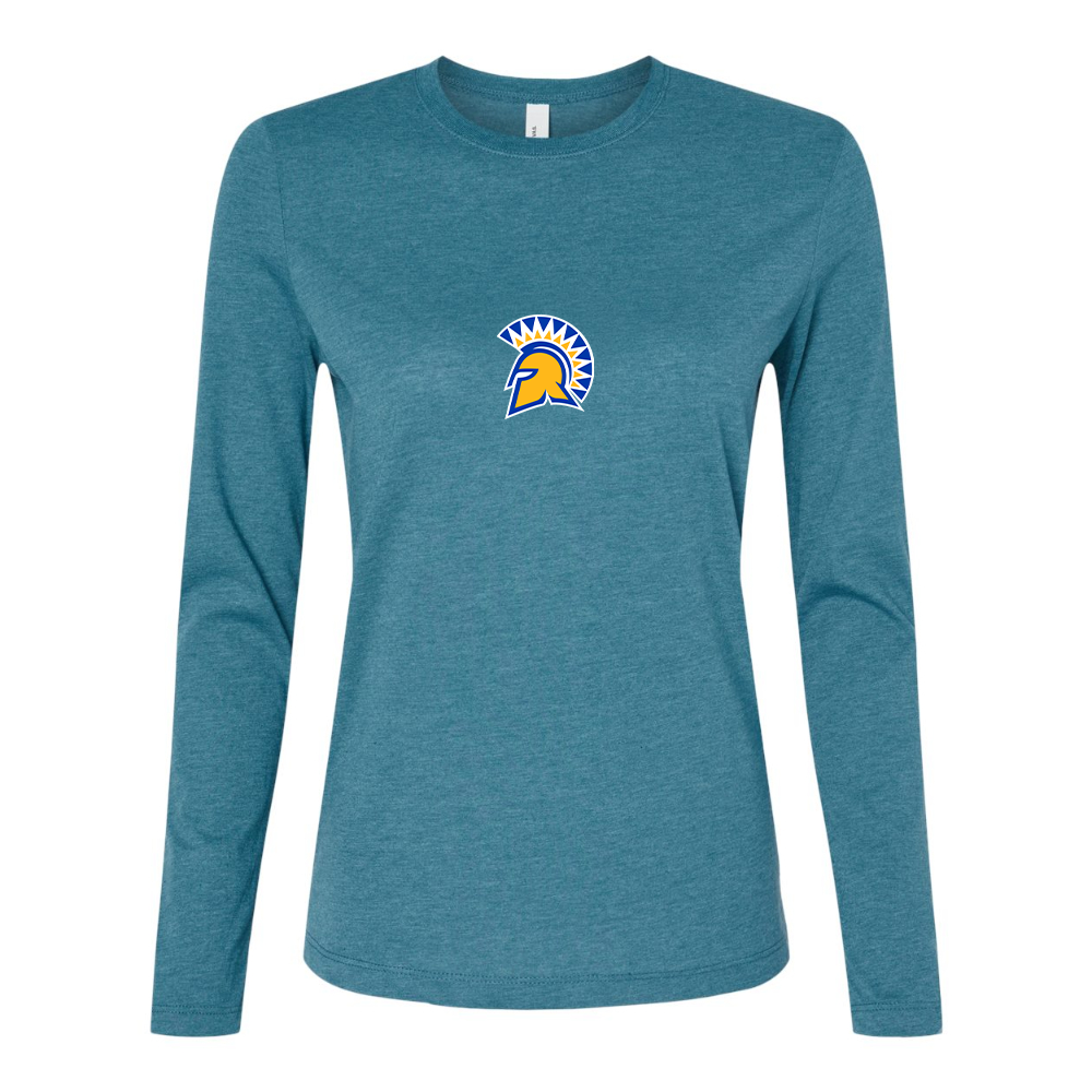 BELLA CANVAS Women’s San Jose State Spartans Logo Jersey Long Sleeve Tee