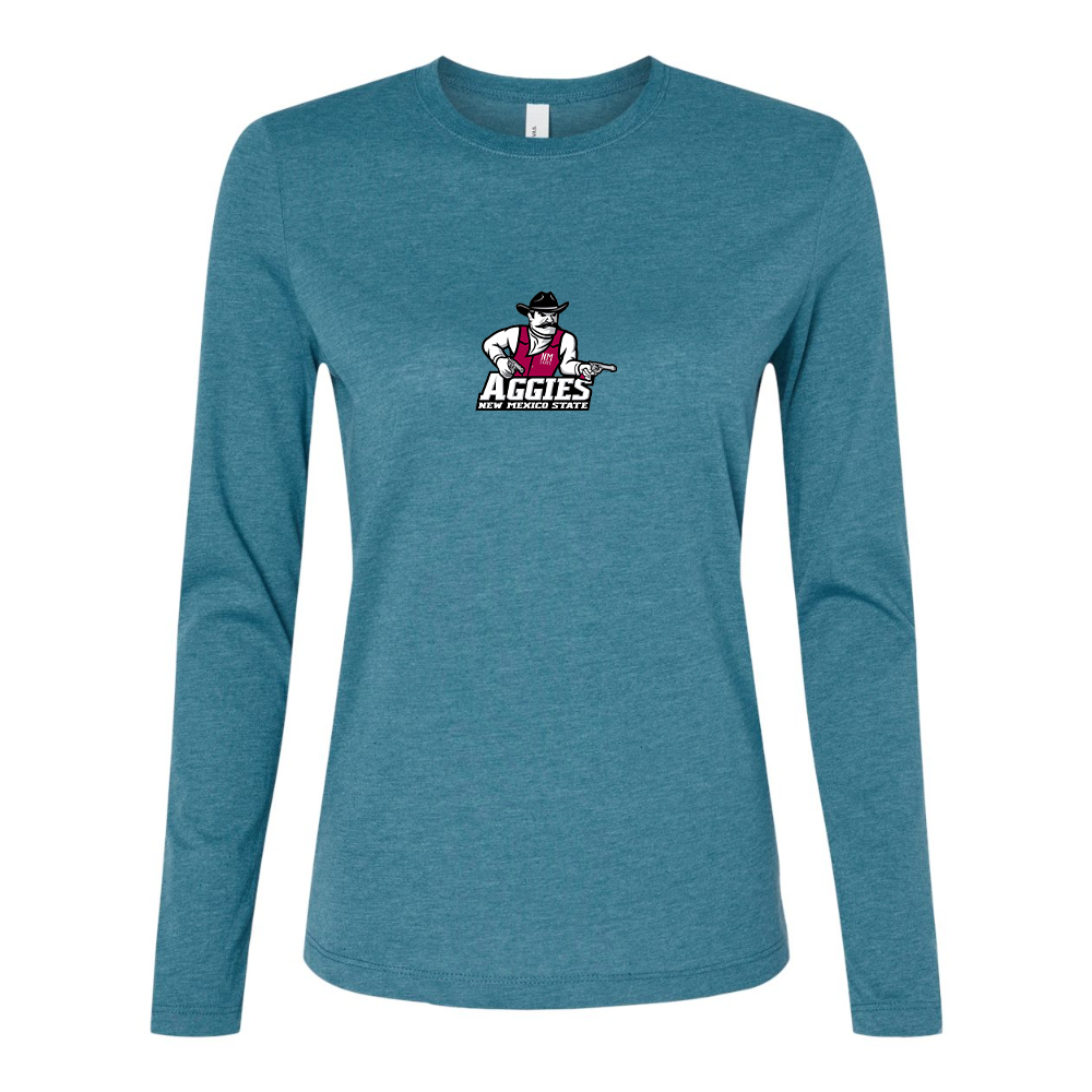 BELLA CANVAS Women’s Aggies New Mexico State Logo Jersey Long Sleeve Tee