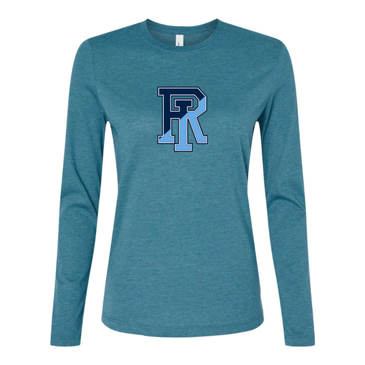 BELLA CANVAS Women’s Rhode Island Rams Logo Jersey Long Sleeve Tee