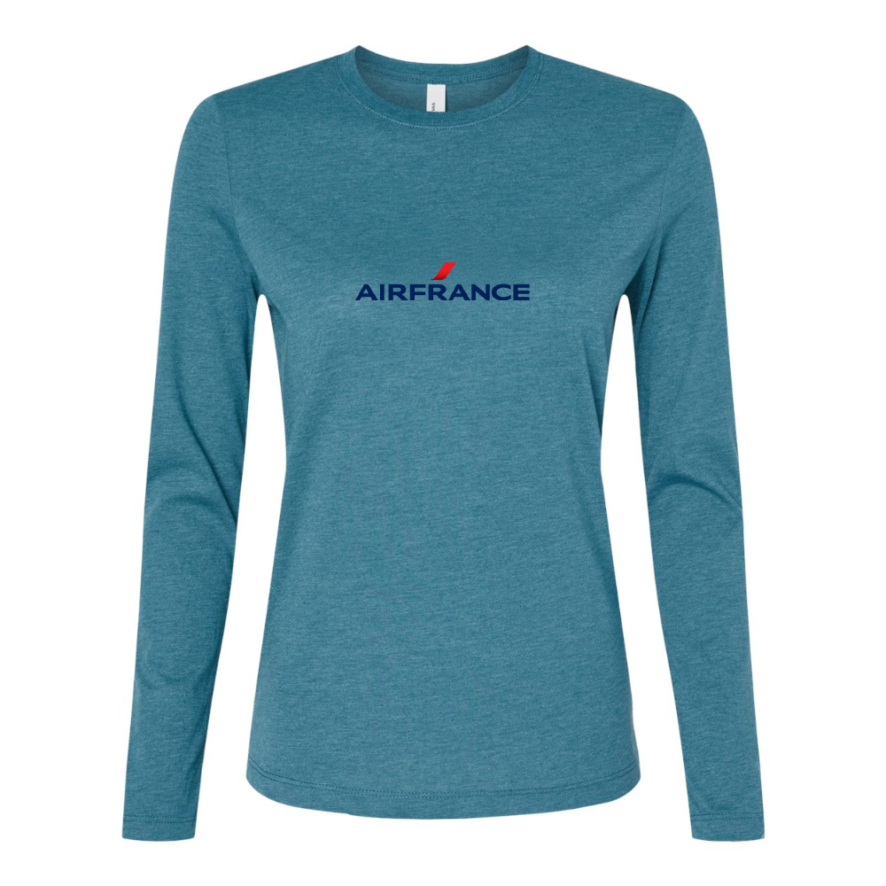 BELLA CANVAS Women’s Air France Logo Jersey Long Sleeve Tee