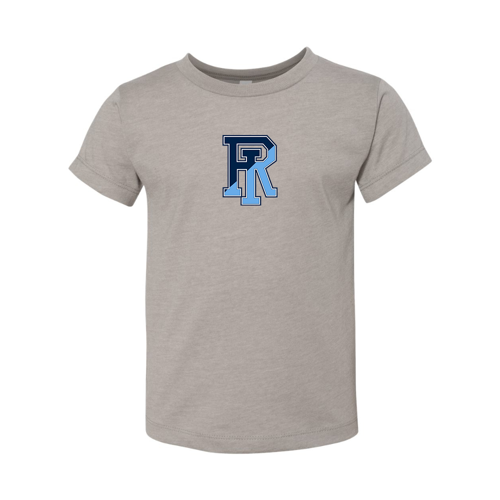 Rhode Island Rams Logo BELLA  CANVAS Toddler Jersey Tee