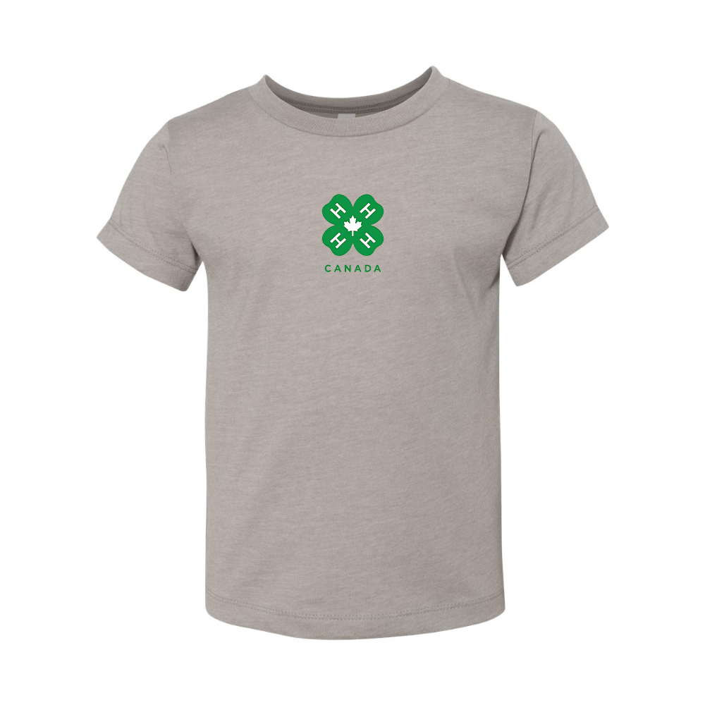 4H Canada Logo BELLA  CANVAS Toddler Jersey Tee