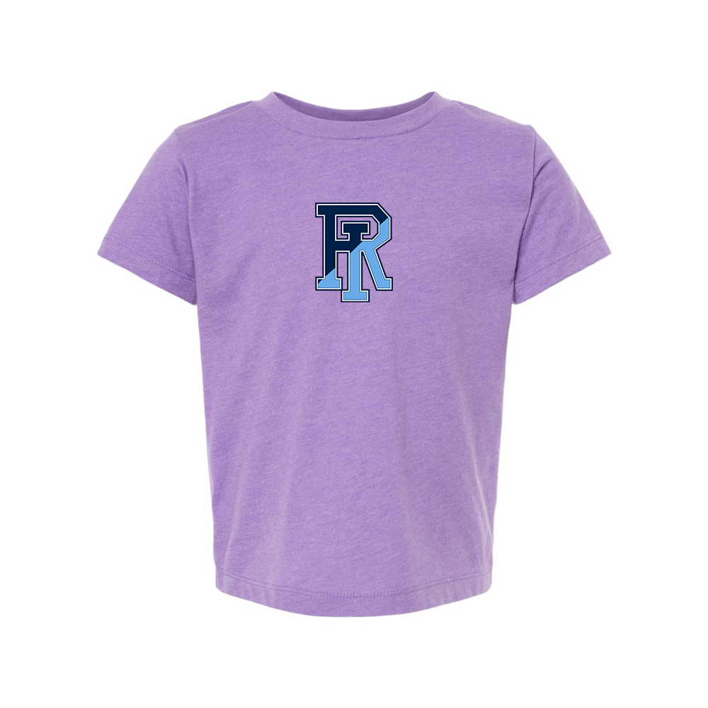 Rhode Island Rams Logo BELLA  CANVAS Toddler Jersey Tee