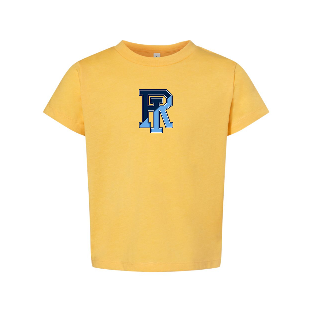 Rhode Island Rams Logo BELLA  CANVAS Toddler Jersey Tee