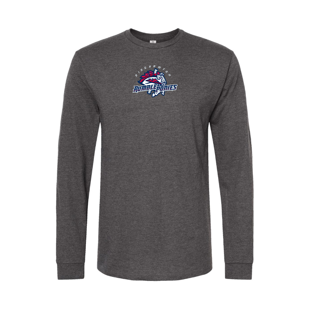 Men's Binghamton Rumble Ponies Logo Long Sleeve T-Shirt