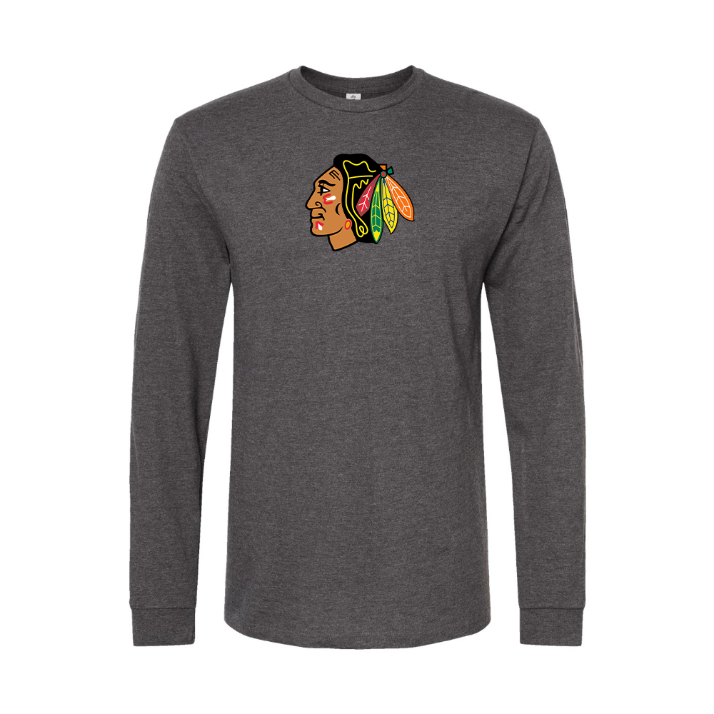 Men's Blackhawks Logo Long Sleeve T-Shirt