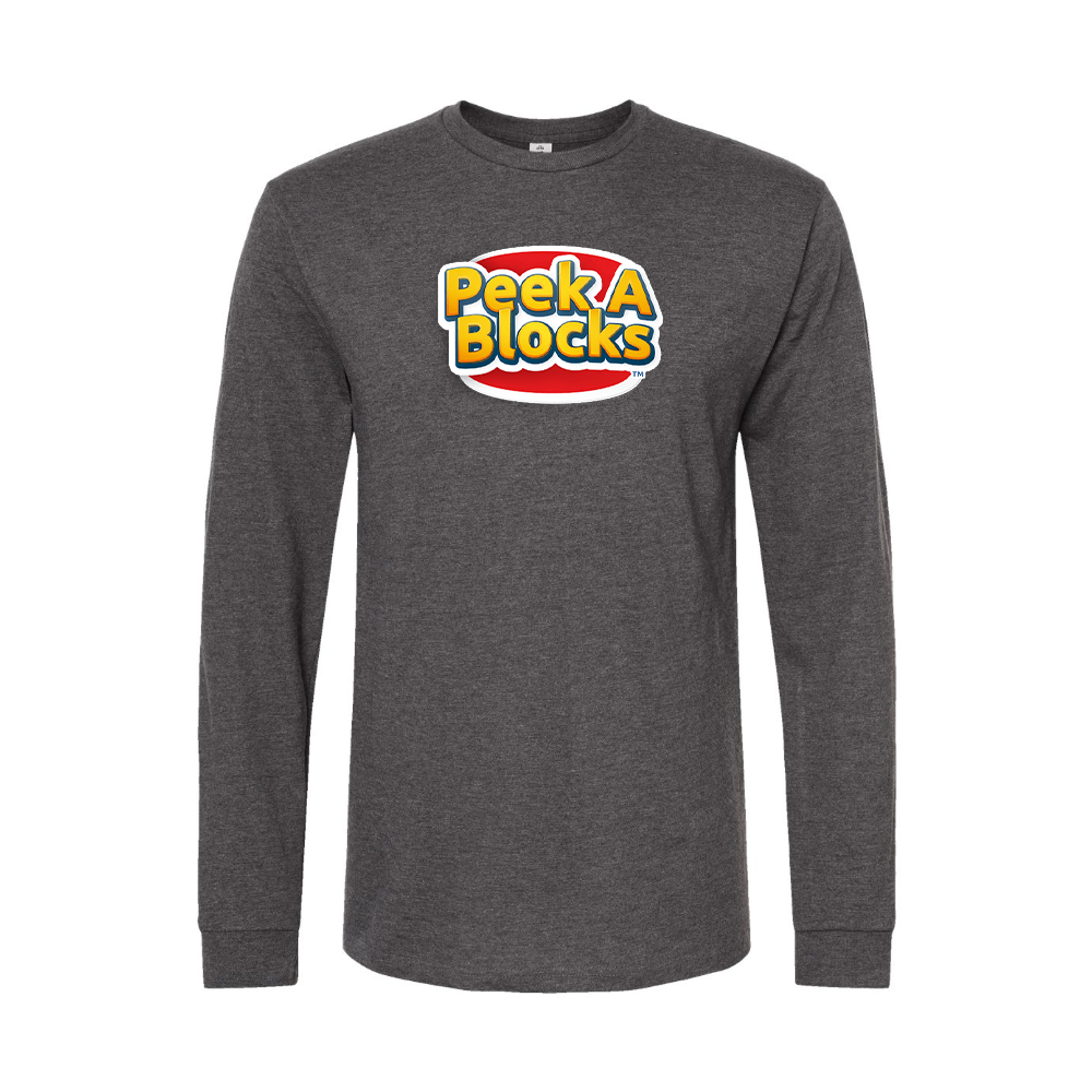 Men's Peek A Blocks Logo Long Sleeve T-Shirt