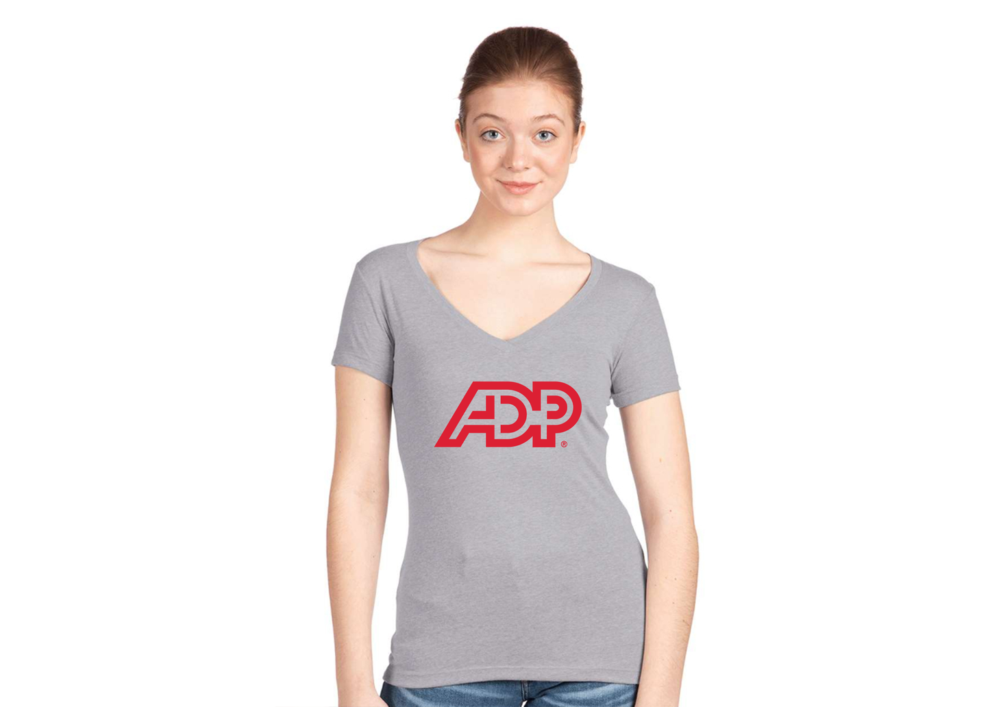 Women's ADP Logo  Next Level V-Neck T-Shirt