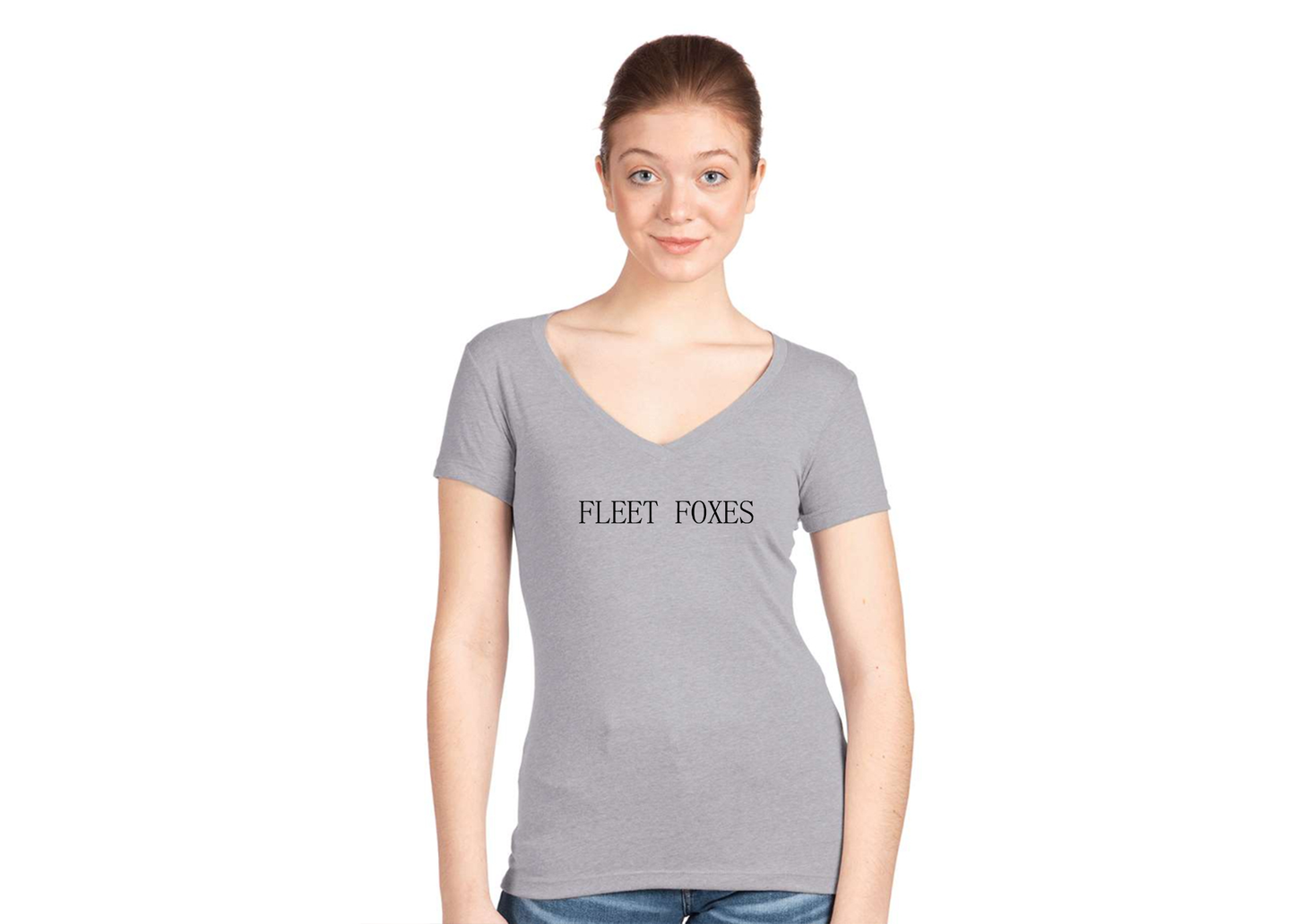 Women's Fleet Foxes Logo  Next Level V-Neck T-Shirt