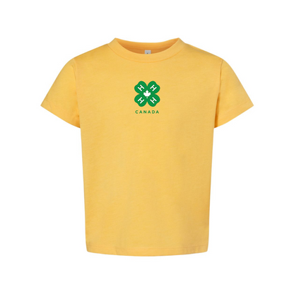 4H Canada Logo BELLA  CANVAS Toddler Jersey Tee