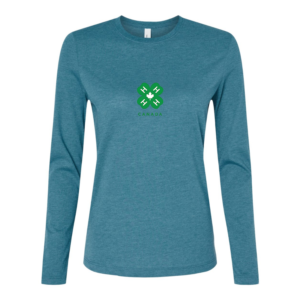 BELLA CANVAS Women’s 4H Canada Logo Jersey Long Sleeve Tee
