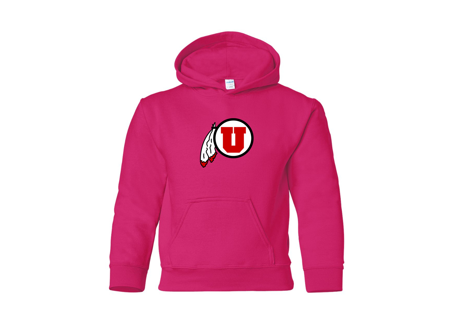 Youth Utah Utes Gildan Heavy Blend  Hooded Sweatshirt