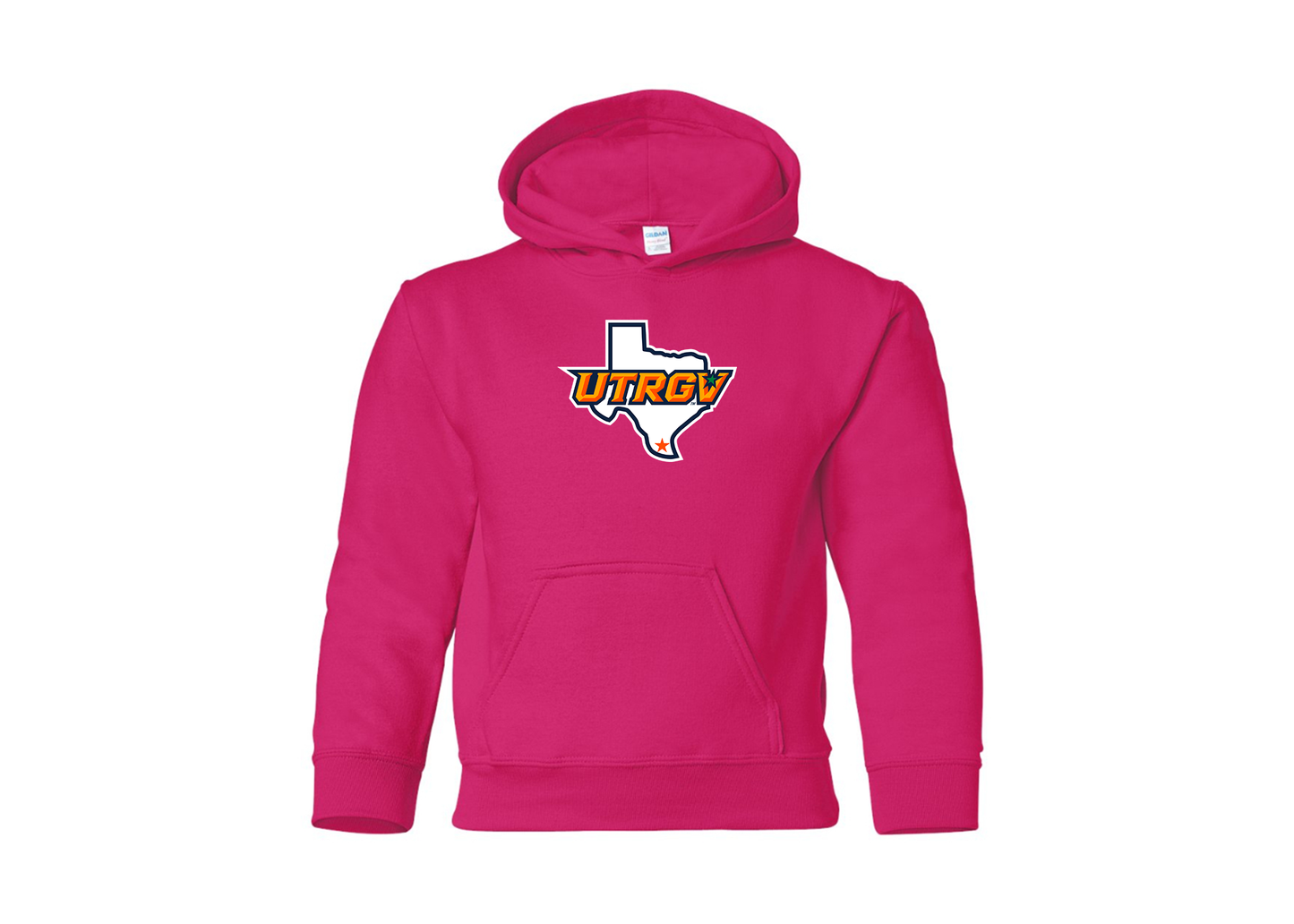 Youth UTRGV Vaqueros Gildan Heavy Blend  Hooded Sweatshirt