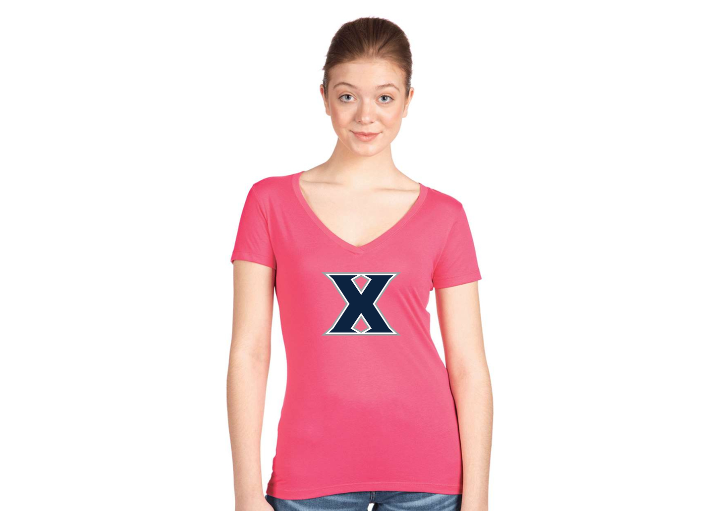 Women's Xavier Musketeers Next Level V-Neck T-Shirt