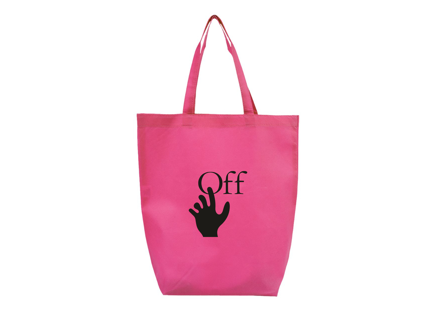 Off-White Hand Q-Tees Non-Woven Gusset Bottom Tote m