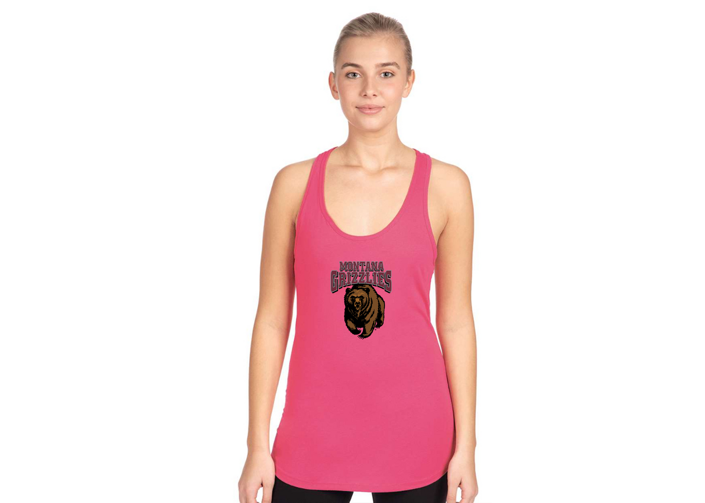 Women's Montana Grizzliesl Next Level Ideal Racerback Tank
