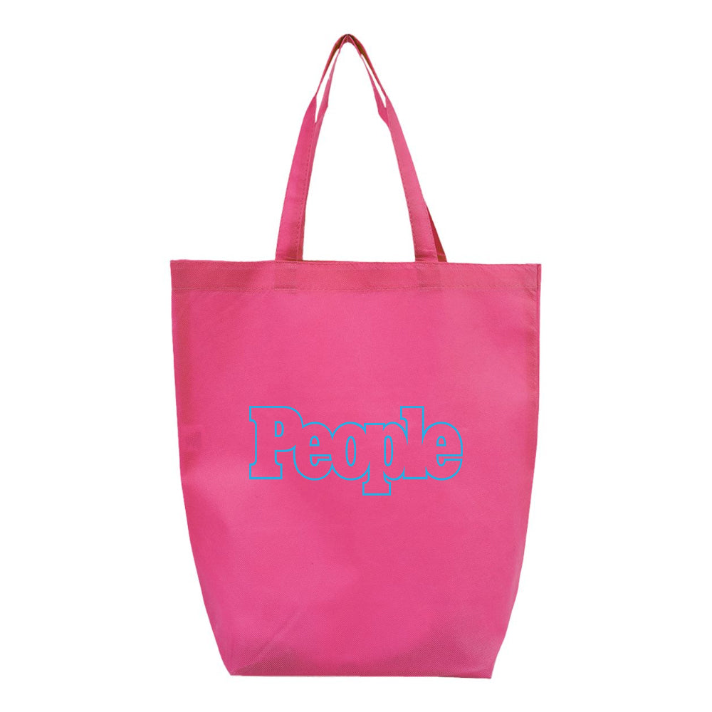 People Magazine Logo Q-Tees Non-Woven Gusset Bottom Tote