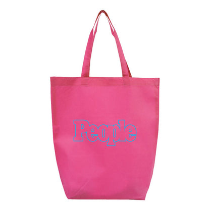 People Magazine Logo Q-Tees Non-Woven Gusset Bottom Tote