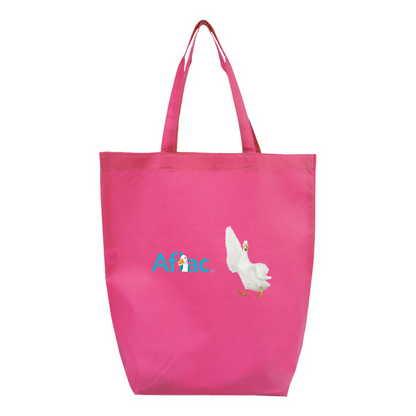 Aflac Logo and Duck Q-Tees Non-Woven Gusset Bottom Tote