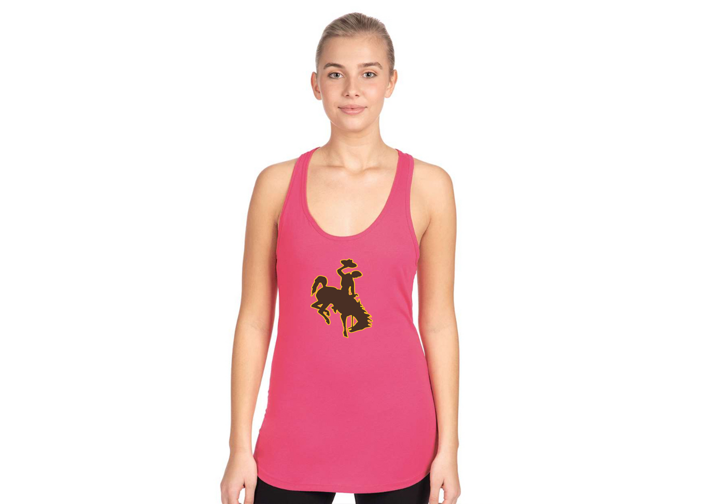 Women's Wyoming Cowboys Next Level Ideal Racerback Tank