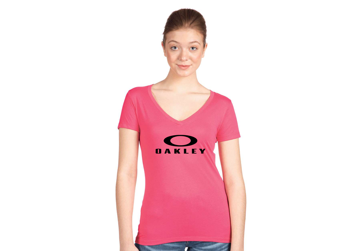 Women's  Oakley Logo Next Level V-Neck T-Shirt