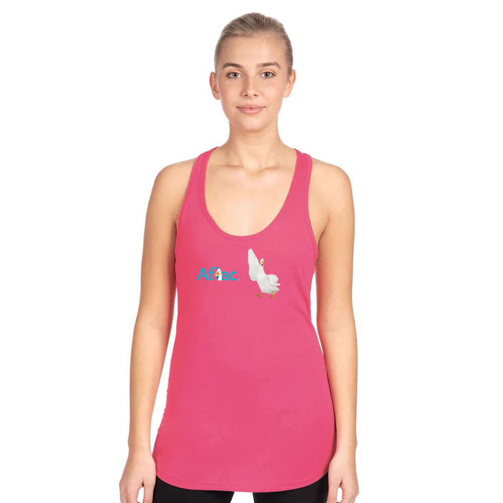 Women's Aflac Logo and Duck Next Level Ideal Racerback Tank
