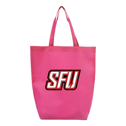 Saint Francis Red Flash Logo Q-Tees Non-Woven Gusset Bottom Tote